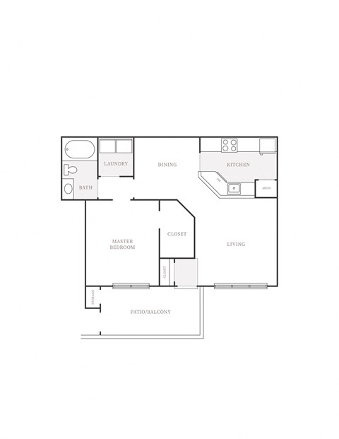 892 sq.ft. 1 bedroom 1 bathroom Cat The Columns at Cypress Point, Wesley Chapel, Florida